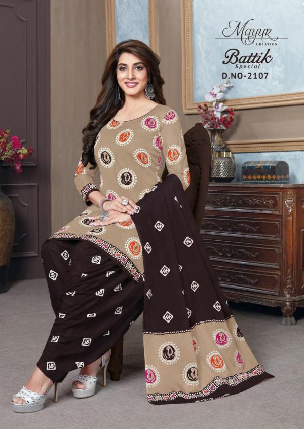 Mayur Batik Special Vol-21 Cotton Designer Patiyala Dress Material